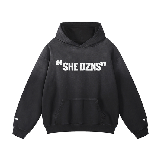 SHE DZNS BLCK HOODIE